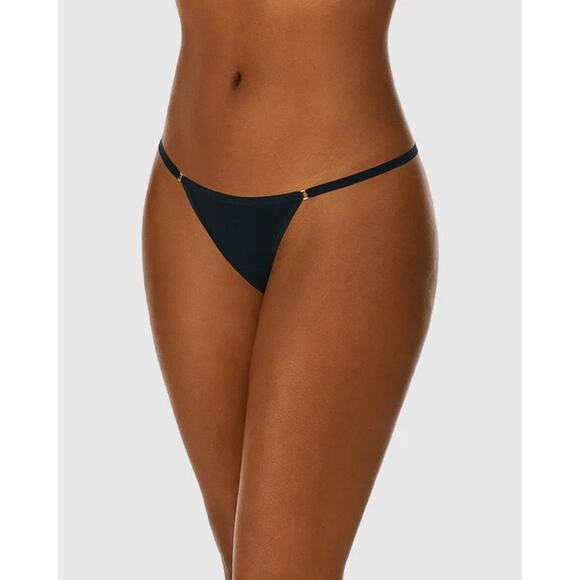 On Gossamer Women's Mesh String Thong, Black, Size M/L 0440 - Picture 1 of 2